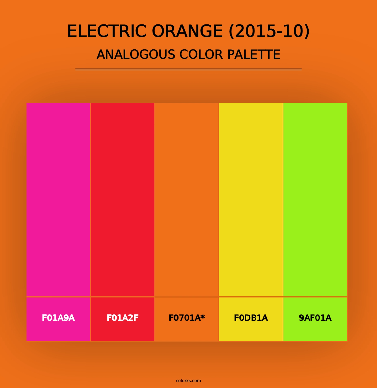 Electric Orange (2015-10) - Analogous Color Palette