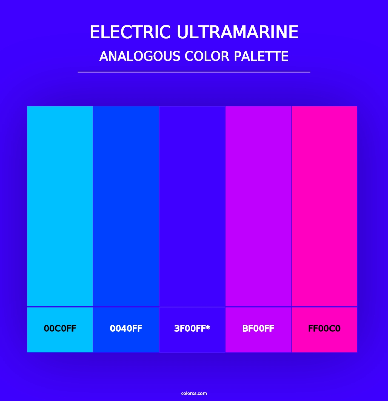 Electric Ultramarine - Analogous Color Palette