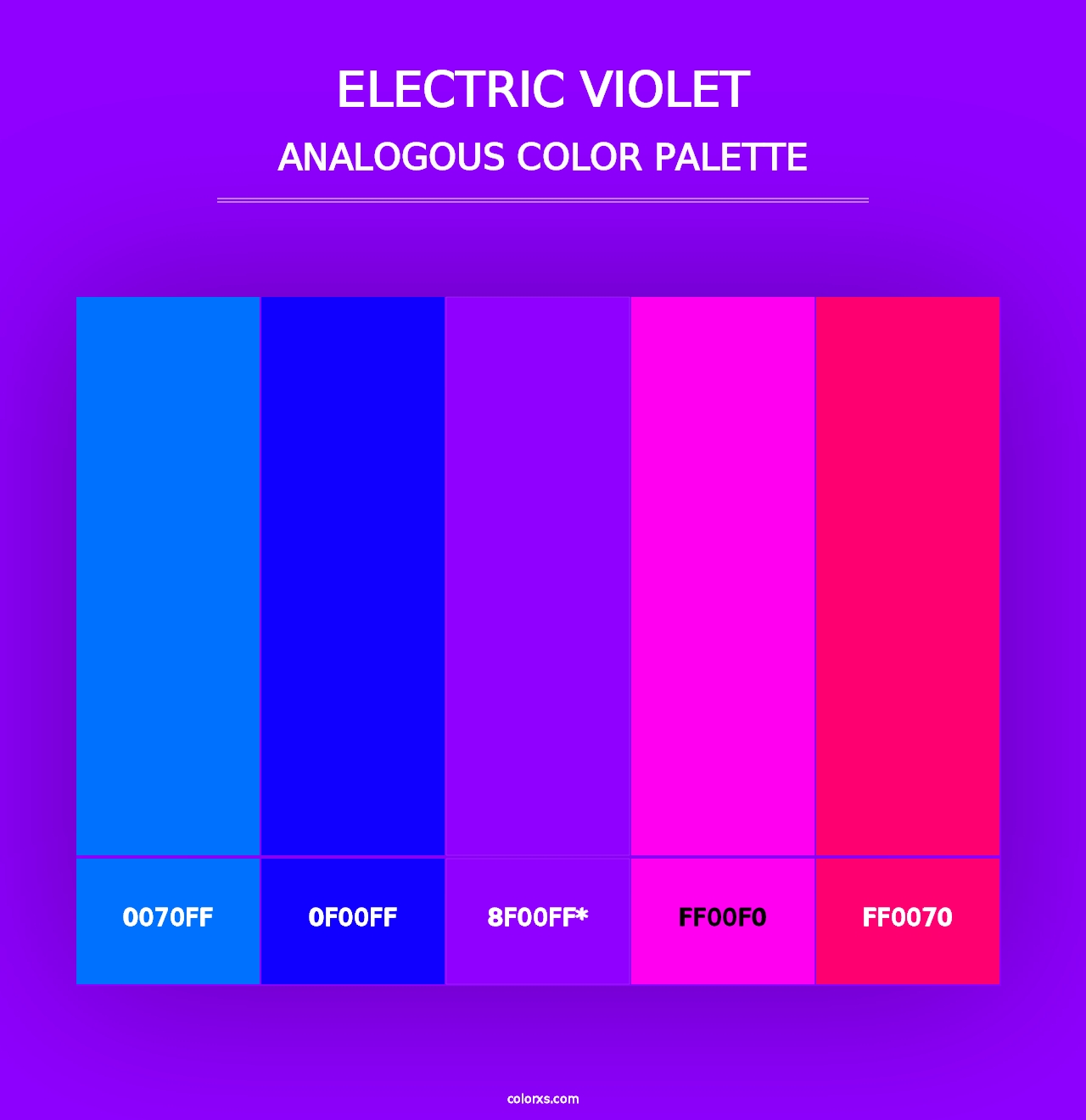 Electric Violet - Analogous Color Palette