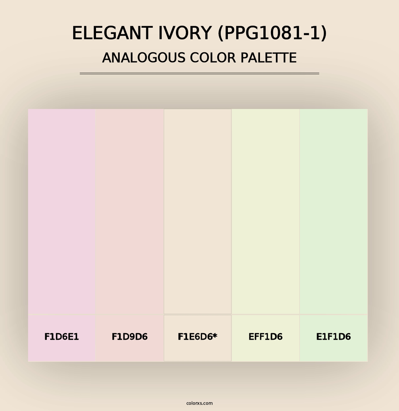 Elegant Ivory (PPG1081-1) - Analogous Color Palette