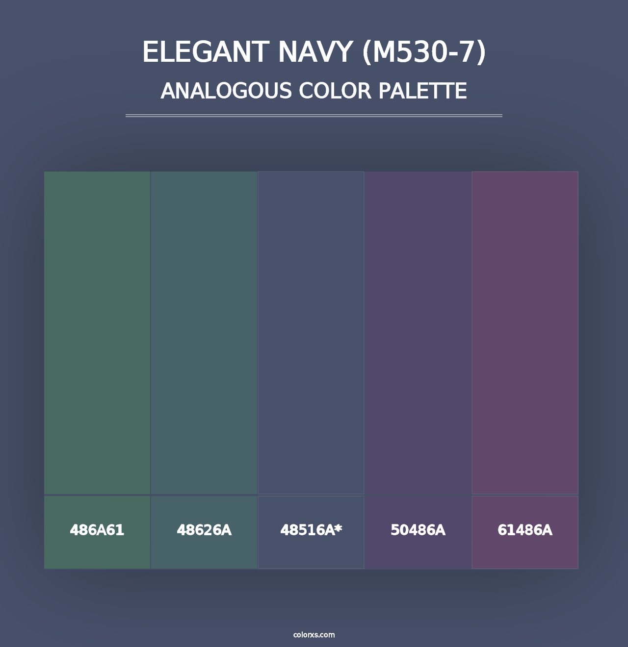 Elegant Navy (M530-7) - Analogous Color Palette