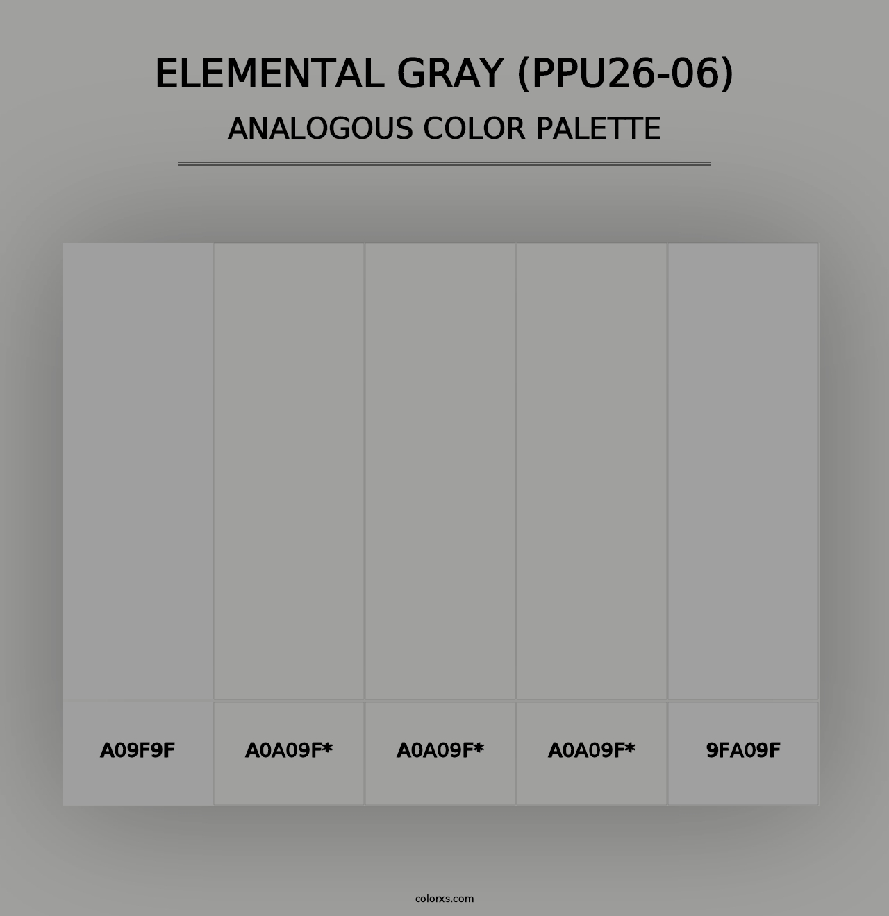 Elemental Gray (PPU26-06) - Analogous Color Palette