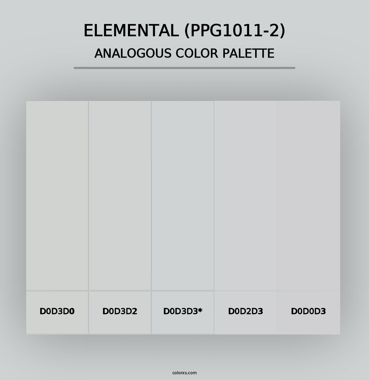 Elemental (PPG1011-2) - Analogous Color Palette