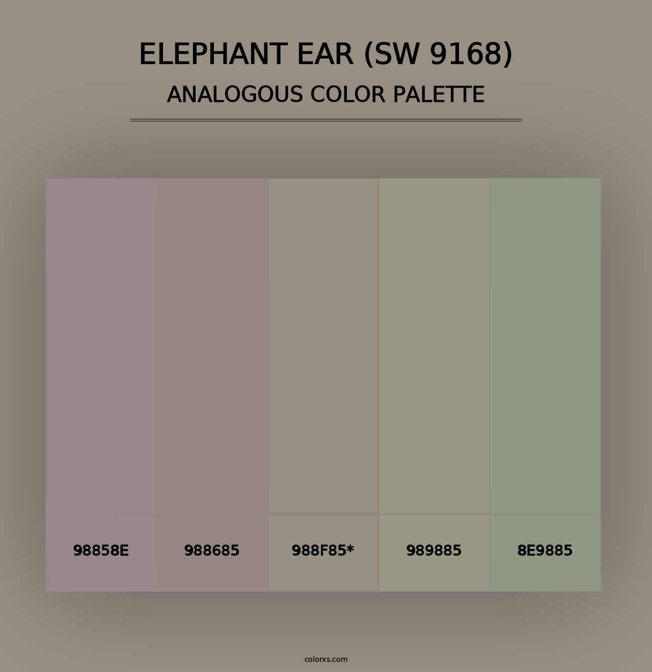 Elephant Ear (SW 9168) - Analogous Color Palette