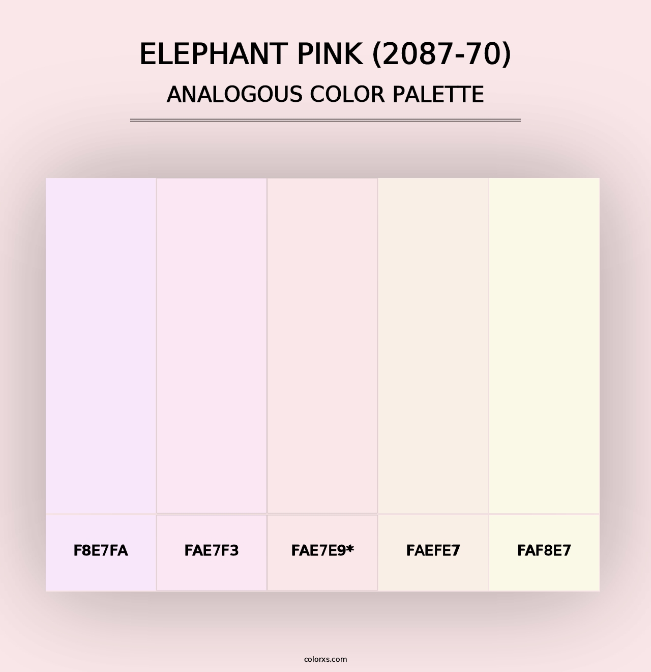 Elephant Pink (2087-70) - Analogous Color Palette