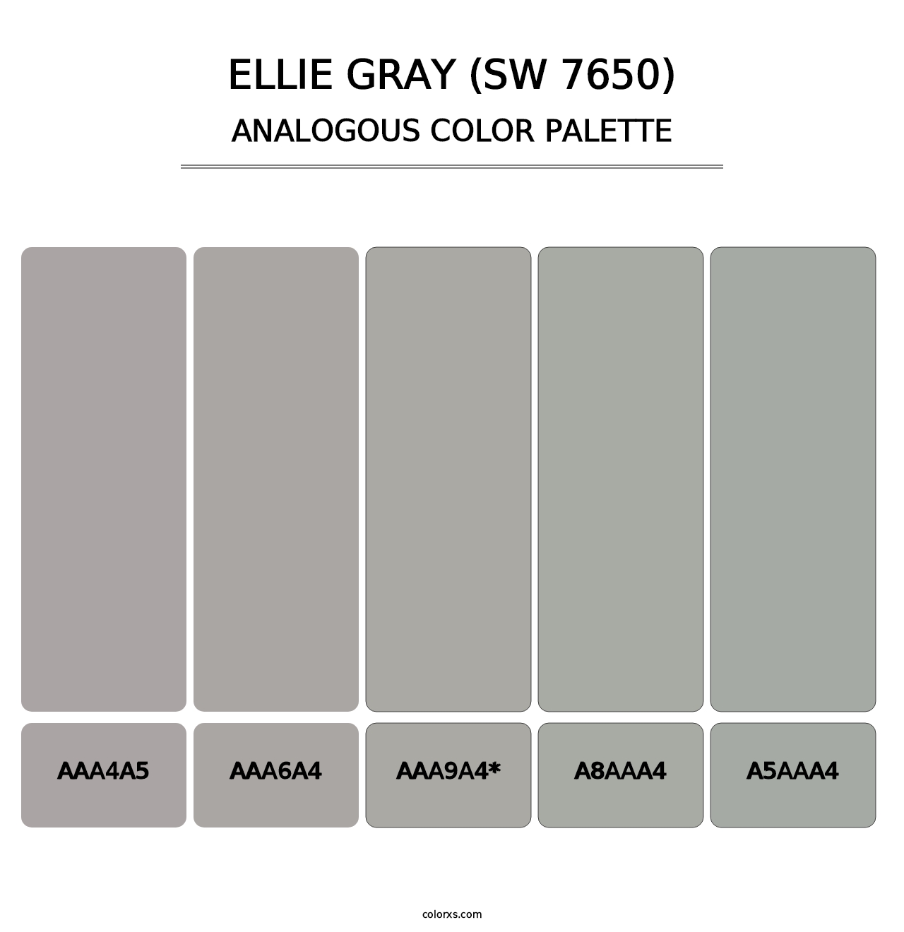 Ellie Gray (SW 7650) - Analogous Color Palette