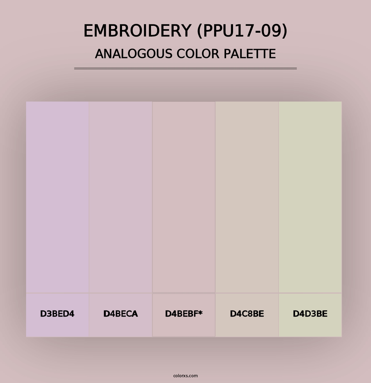 Embroidery (PPU17-09) - Analogous Color Palette