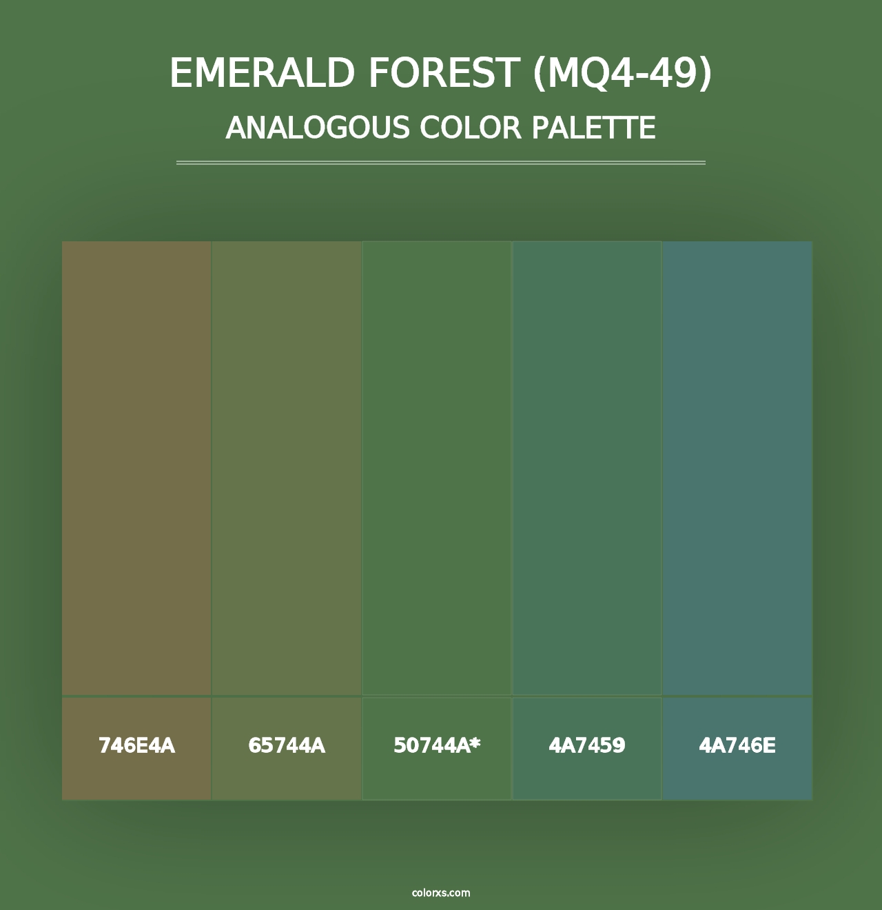 Emerald Forest (MQ4-49) - Analogous Color Palette