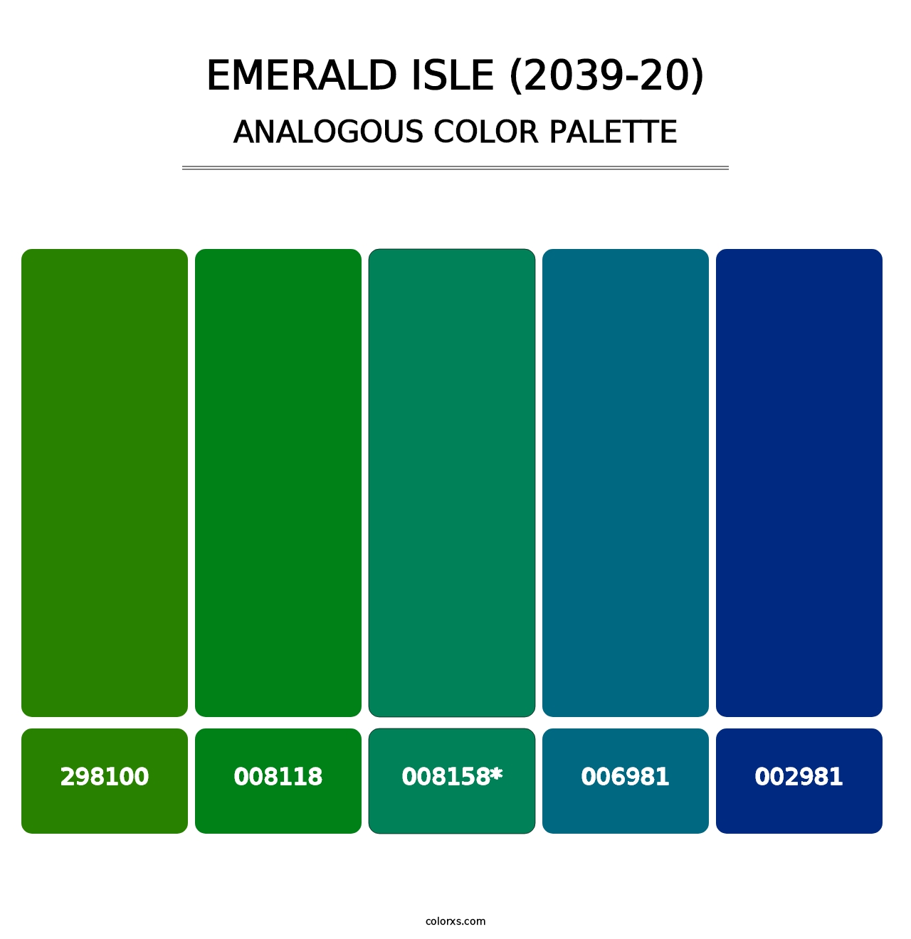 Emerald Isle (2039-20) - Analogous Color Palette