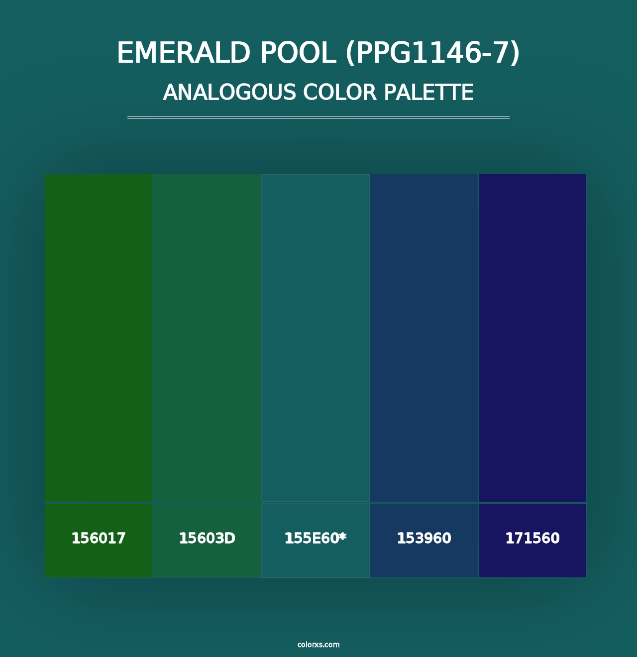 Emerald Pool (PPG1146-7) - Analogous Color Palette