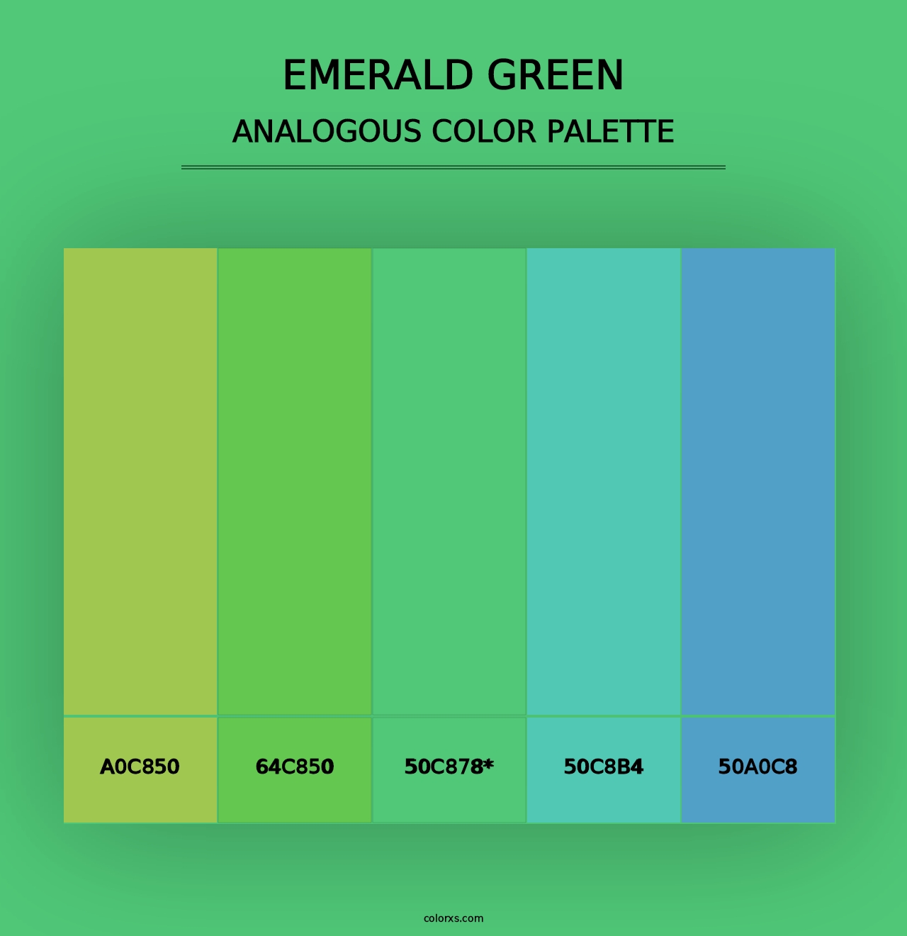 Emerald Green - Analogous Color Palette