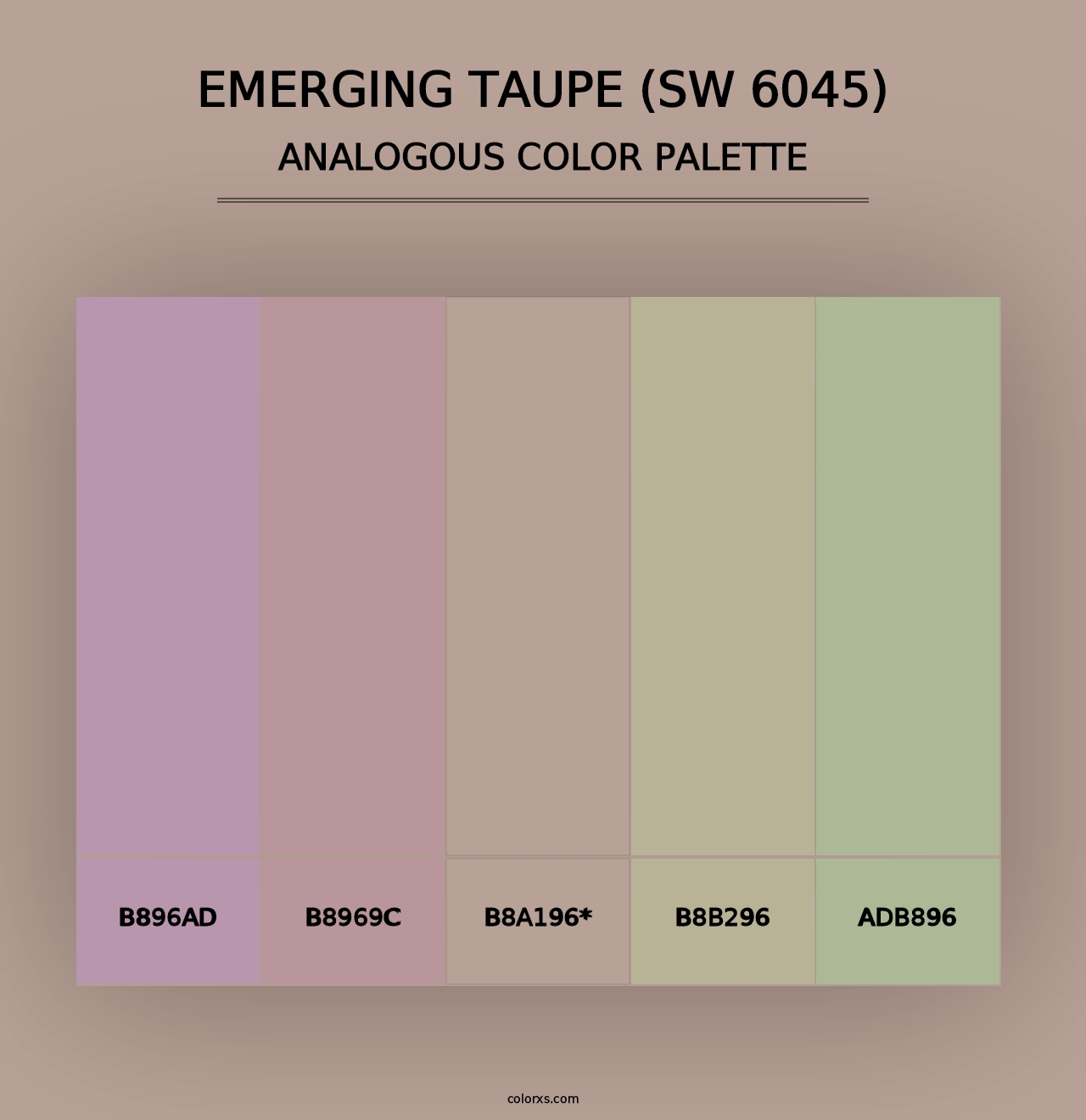 Emerging Taupe (SW 6045) - Analogous Color Palette