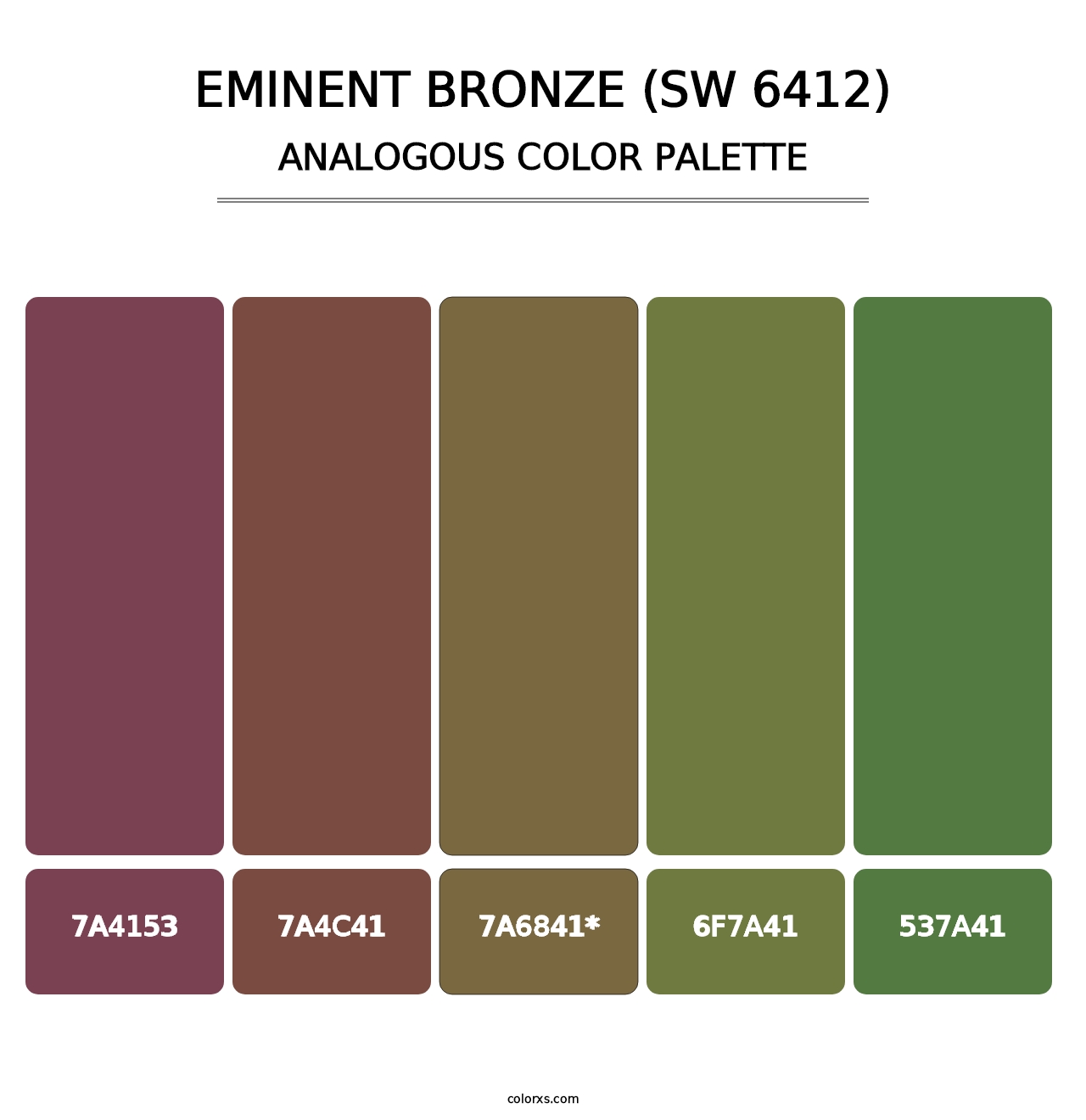 Eminent Bronze (SW 6412) - Analogous Color Palette