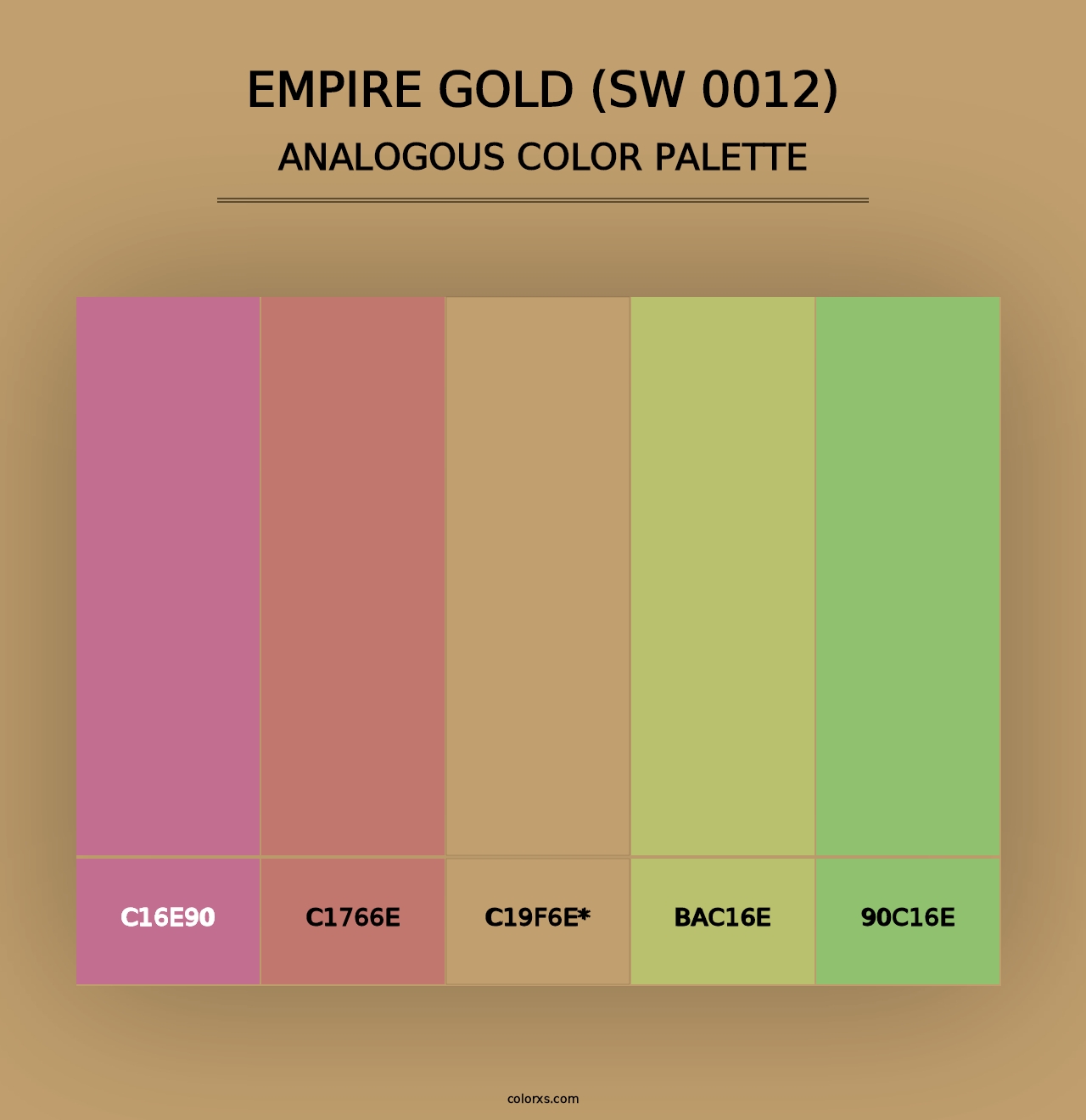 Empire Gold (SW 0012) - Analogous Color Palette