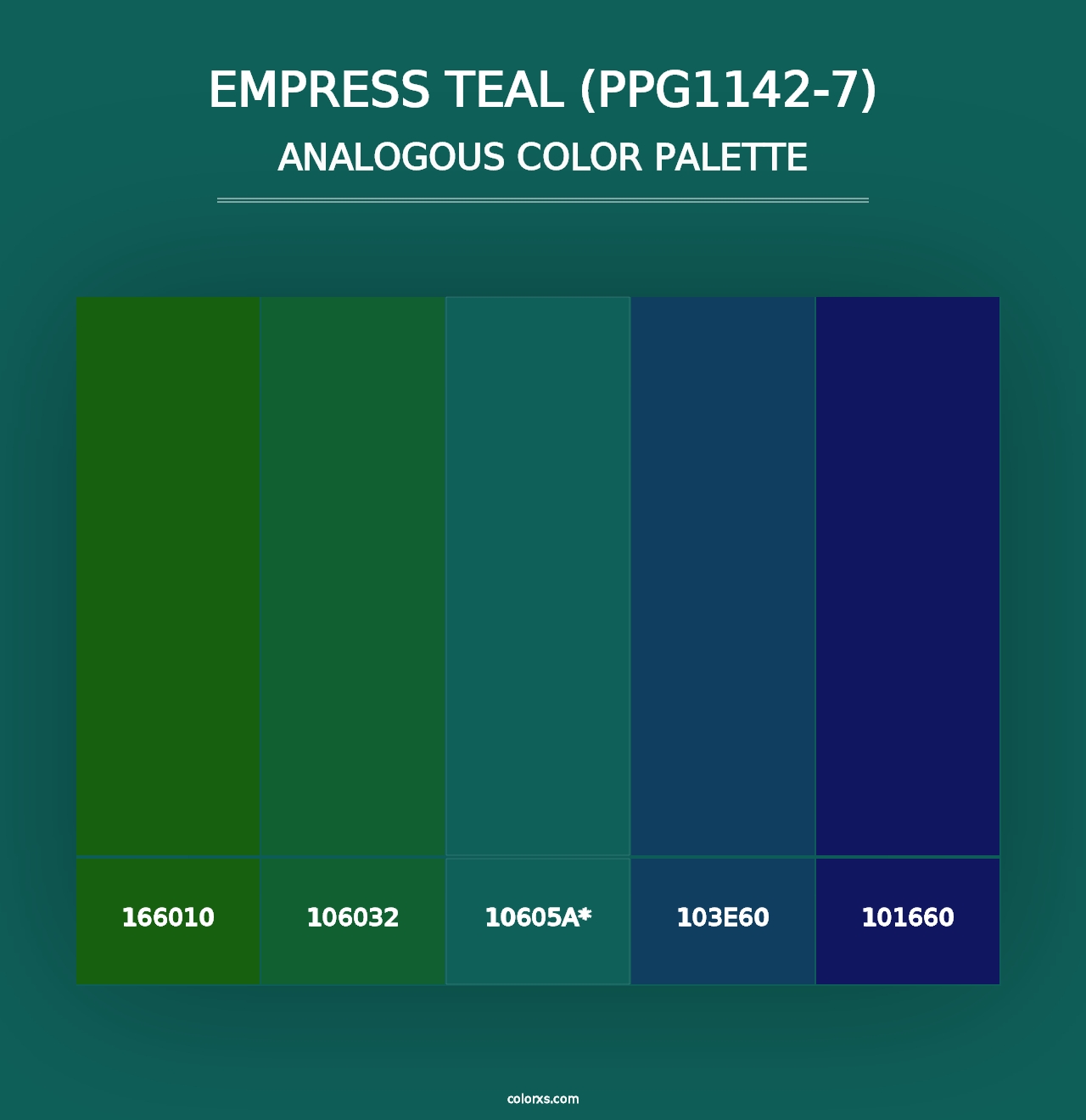 Empress Teal (PPG1142-7) - Analogous Color Palette