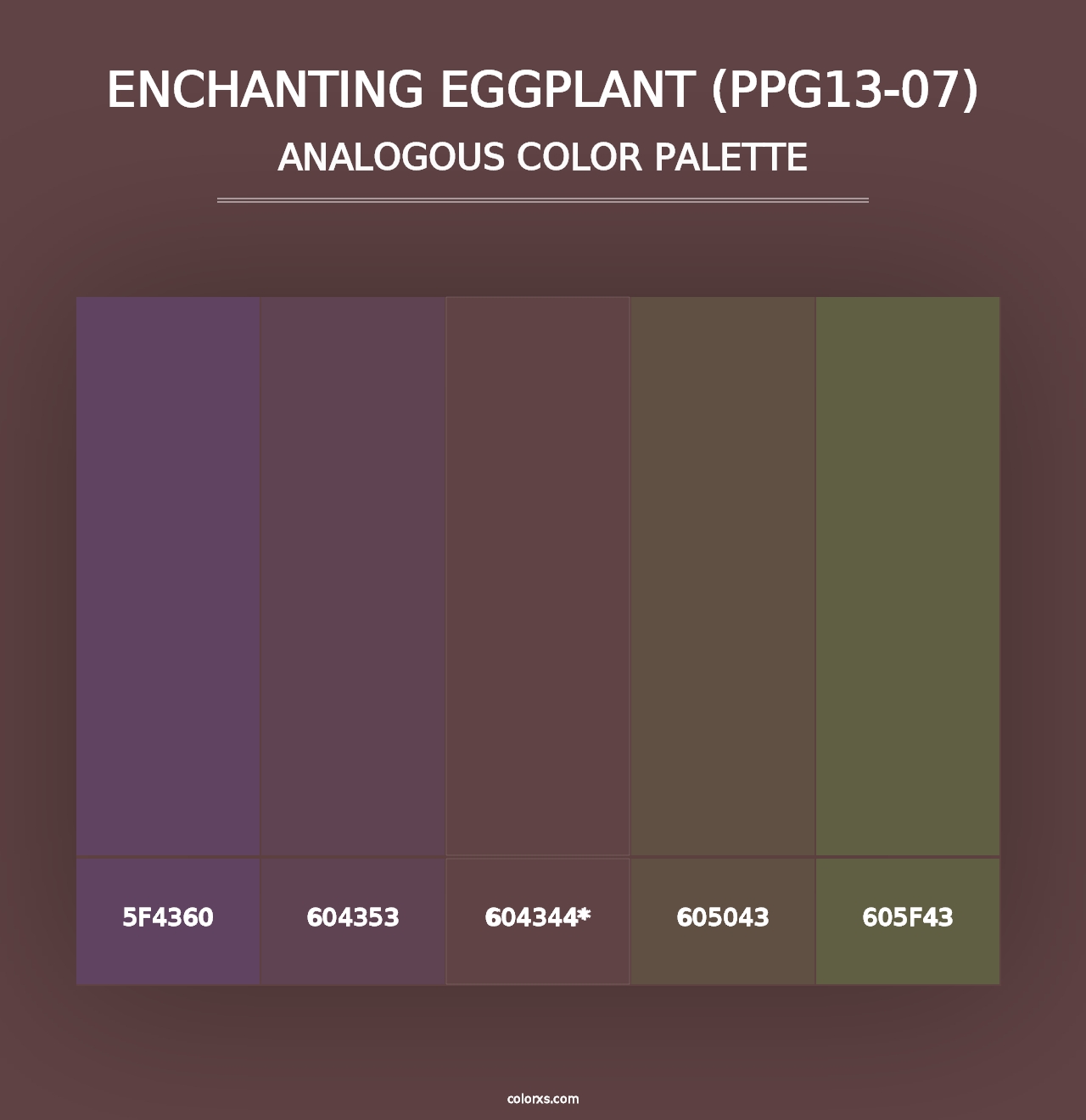 Enchanting Eggplant (PPG13-07) - Analogous Color Palette