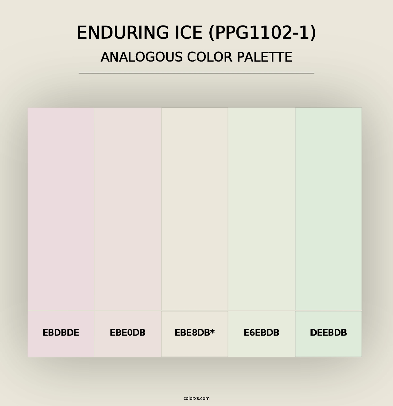 Enduring Ice (PPG1102-1) - Analogous Color Palette