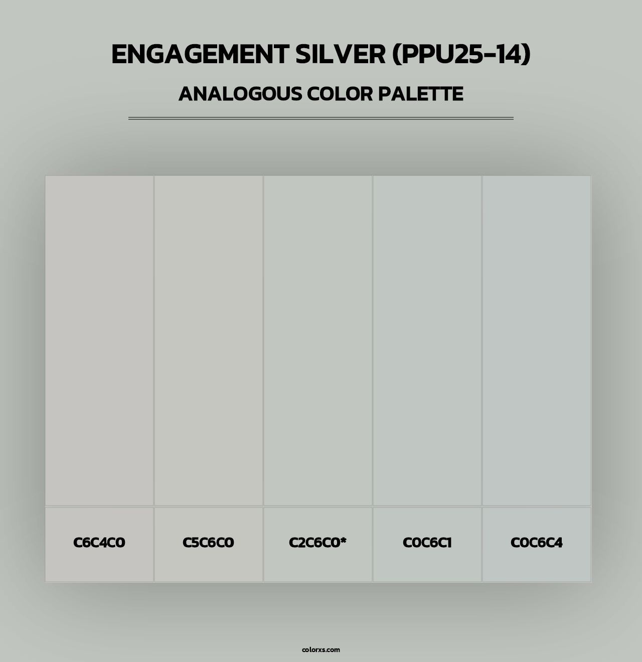 Engagement Silver (PPU25-14) - Analogous Color Palette