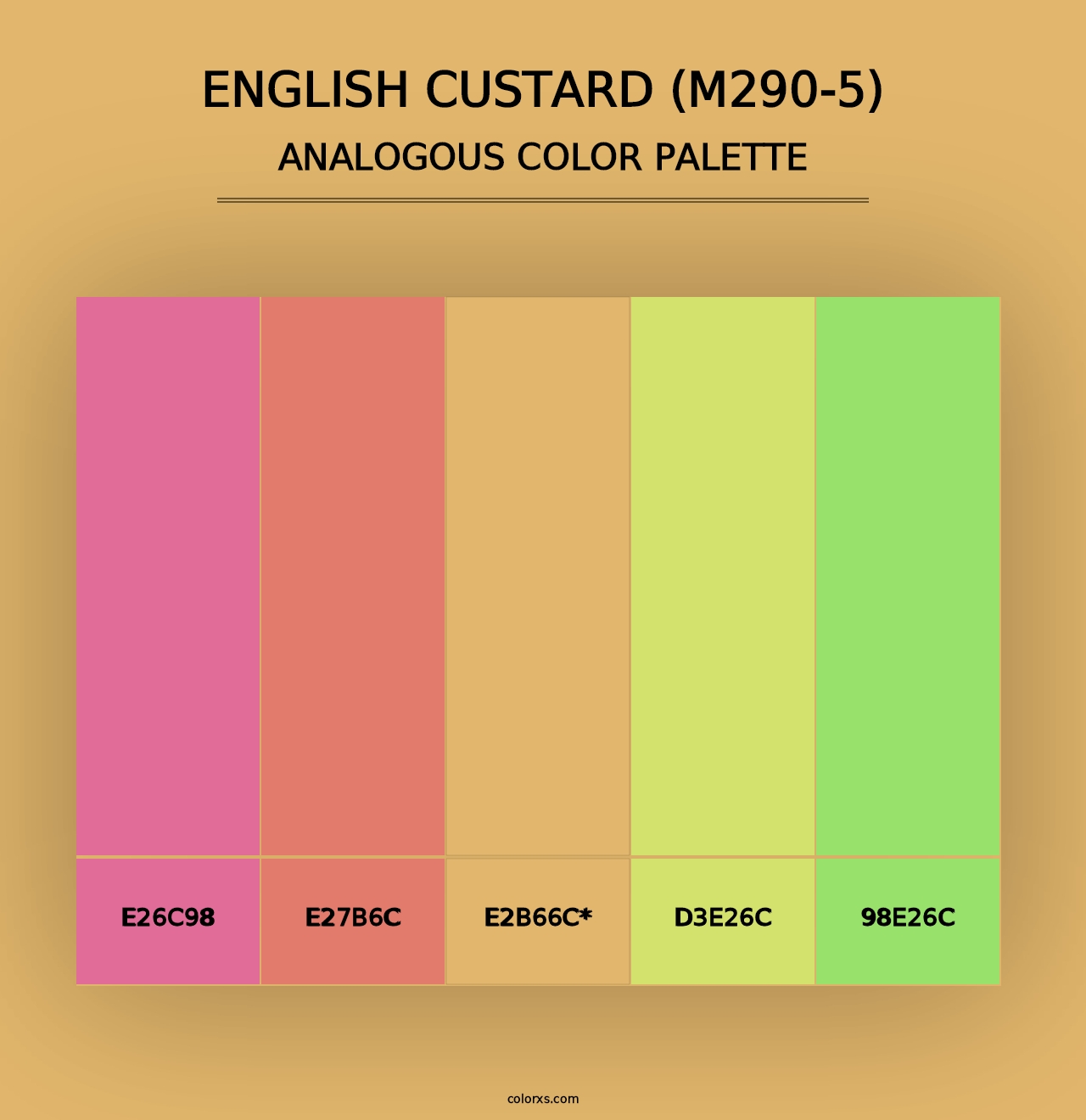 English Custard (M290-5) - Analogous Color Palette