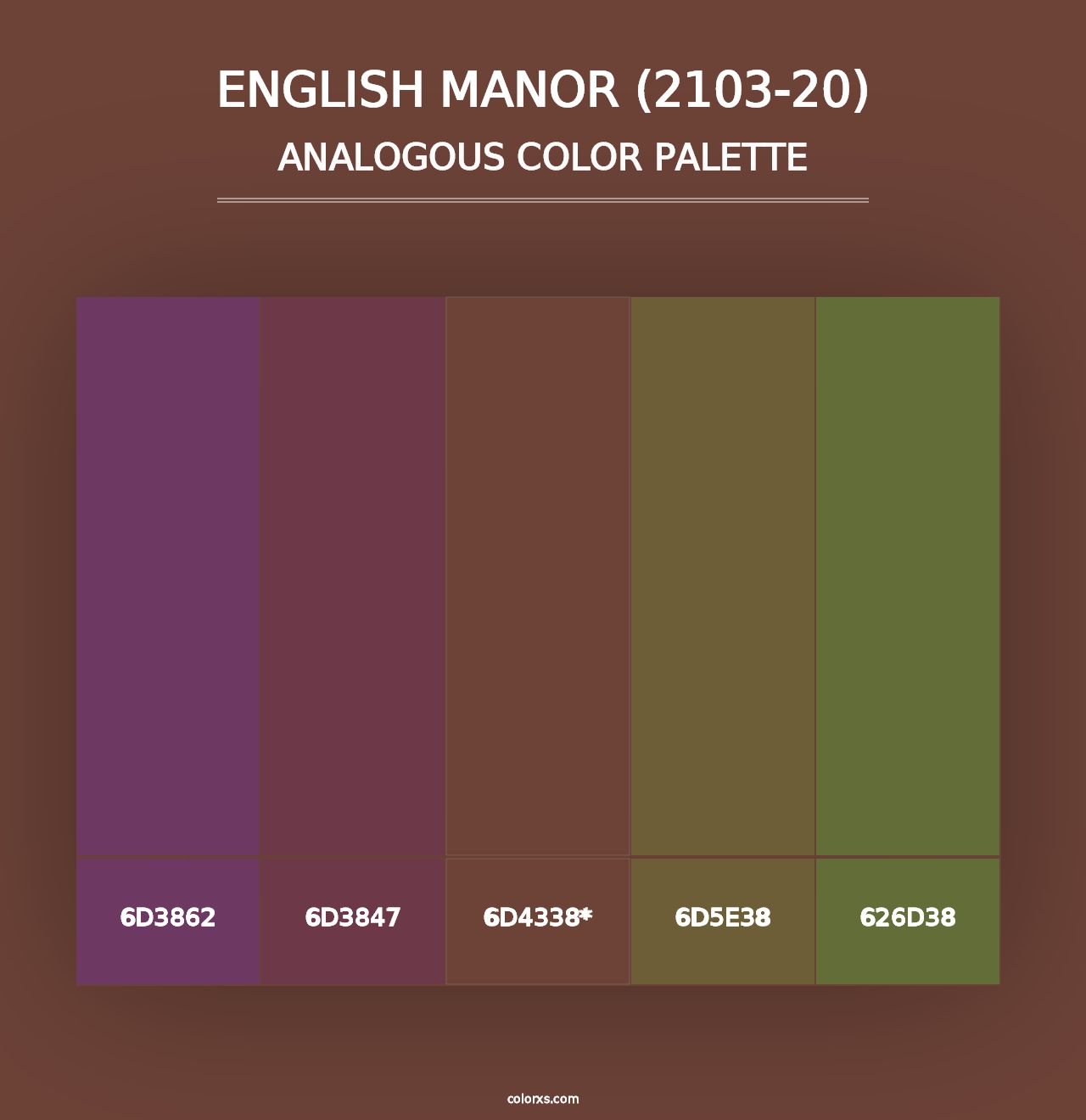 English Manor (2103-20) - Analogous Color Palette