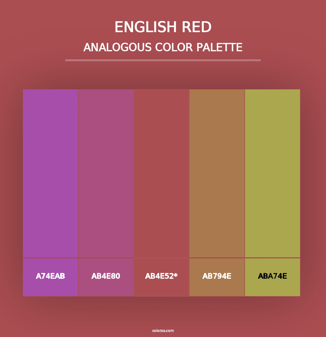 English Red - Analogous Color Palette