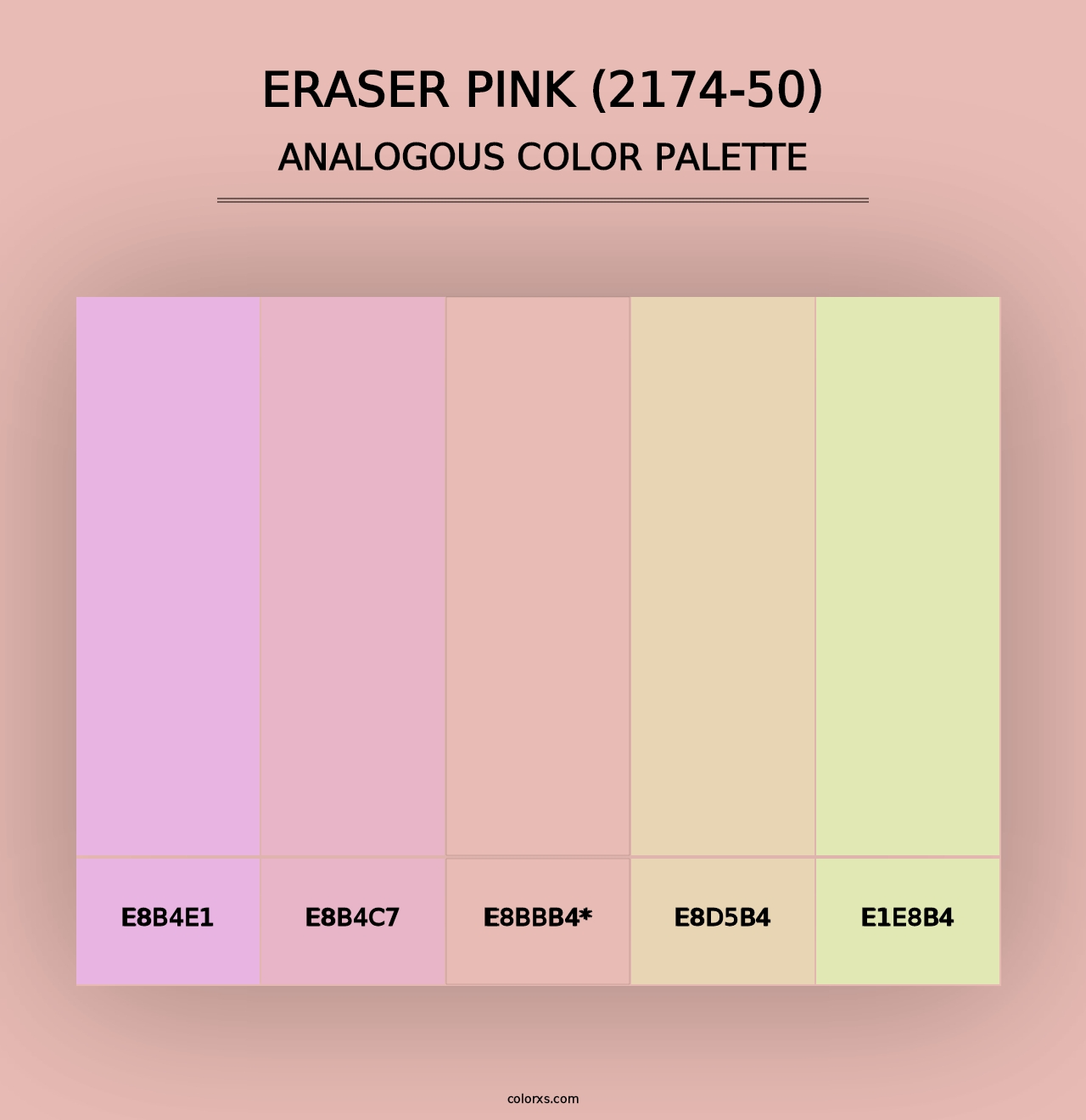 Eraser Pink (2174-50) - Analogous Color Palette