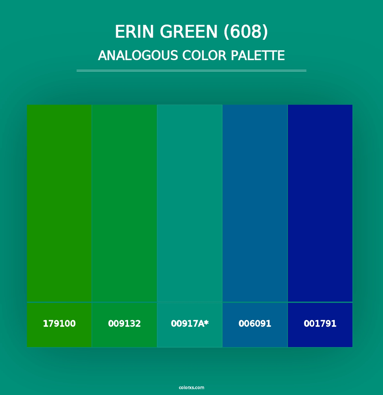 Erin Green (608) - Analogous Color Palette