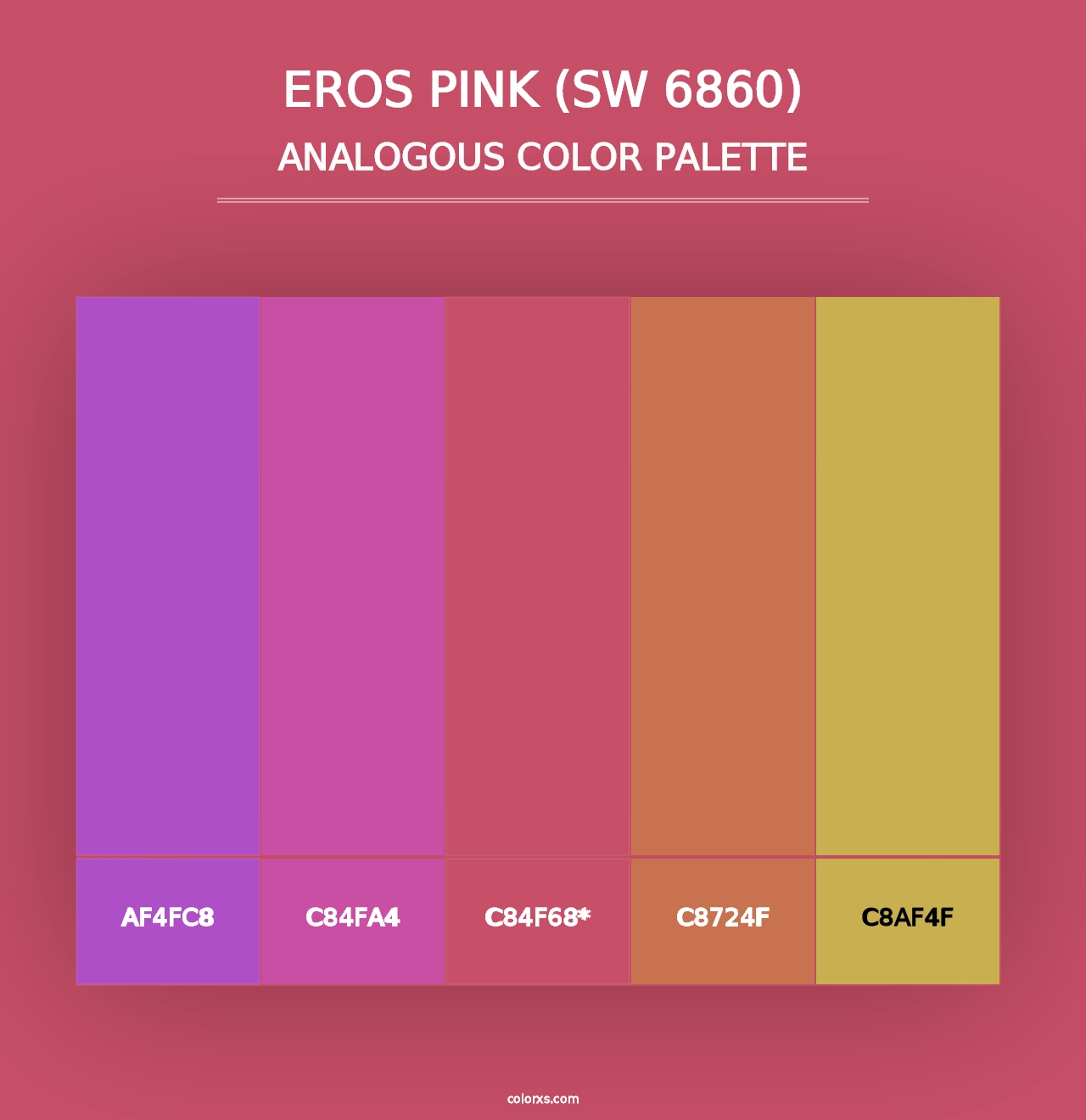 Eros Pink (SW 6860) - Analogous Color Palette