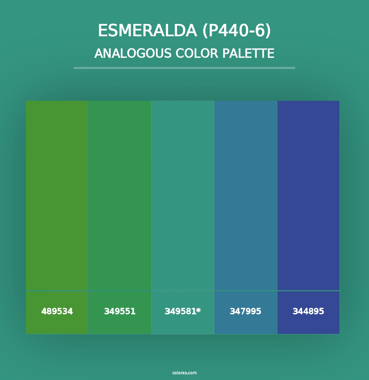 Esmeralda (P440-6) - Analogous Color Palette