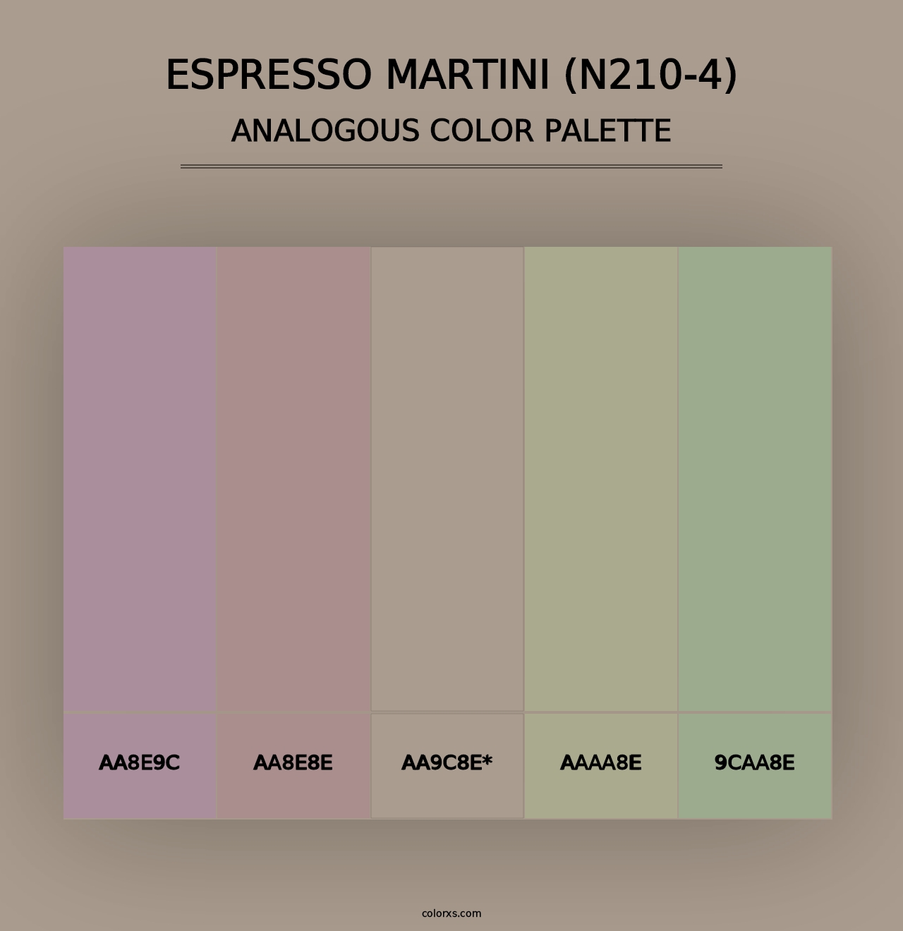 Espresso Martini (N210-4) - Analogous Color Palette