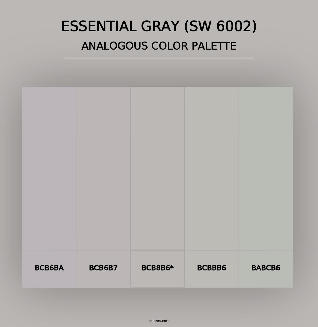 Essential Gray (SW 6002) - Analogous Color Palette