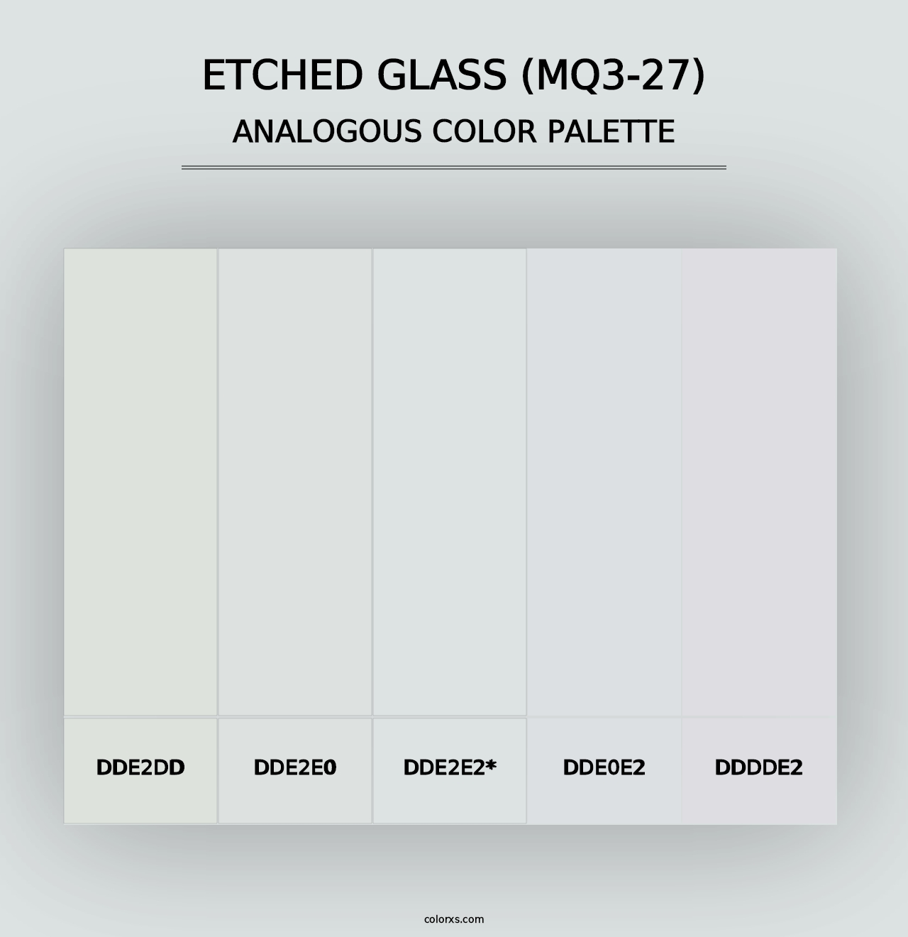 Etched Glass (MQ3-27) - Analogous Color Palette