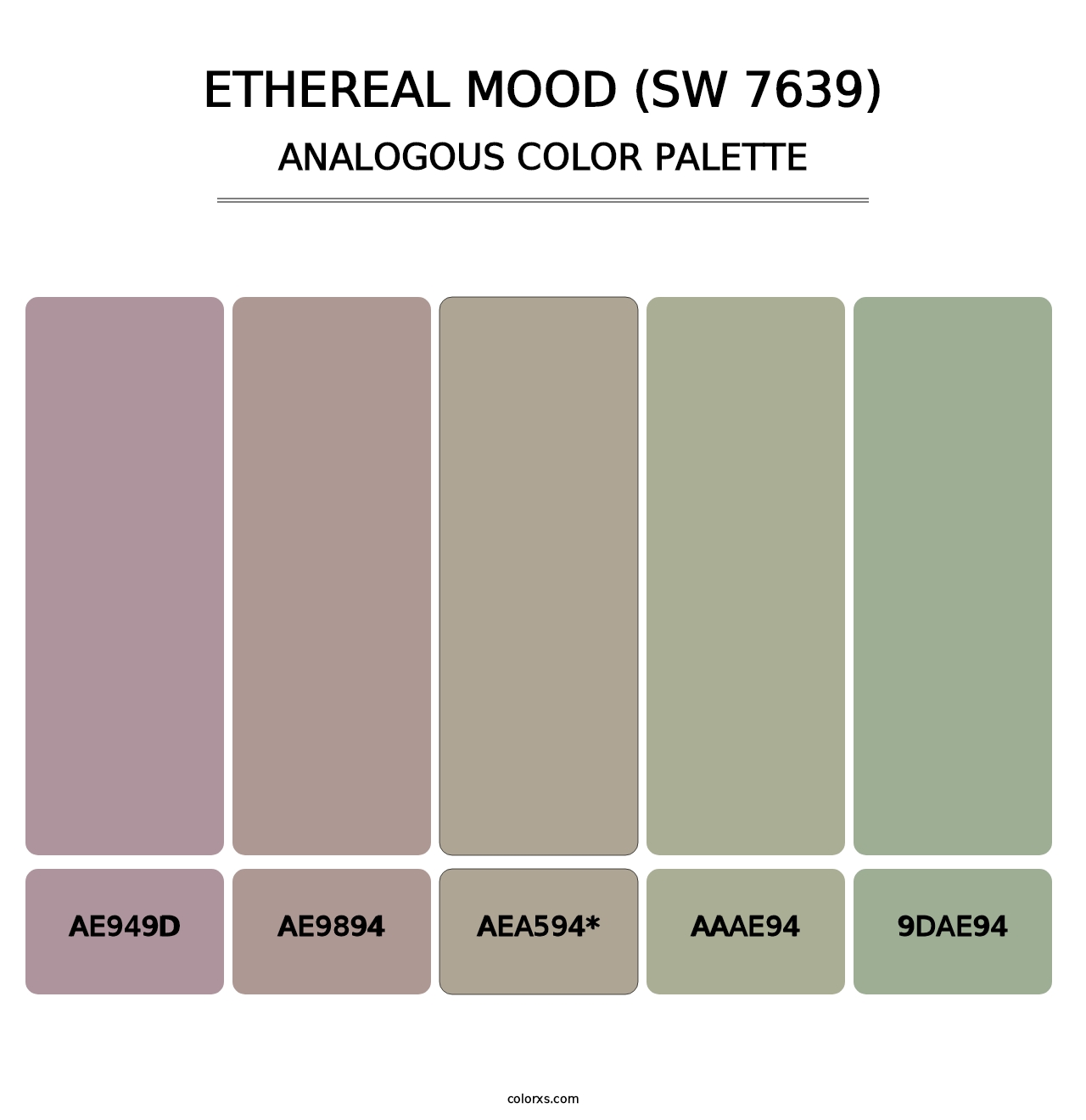 Ethereal Mood (SW 7639) - Analogous Color Palette