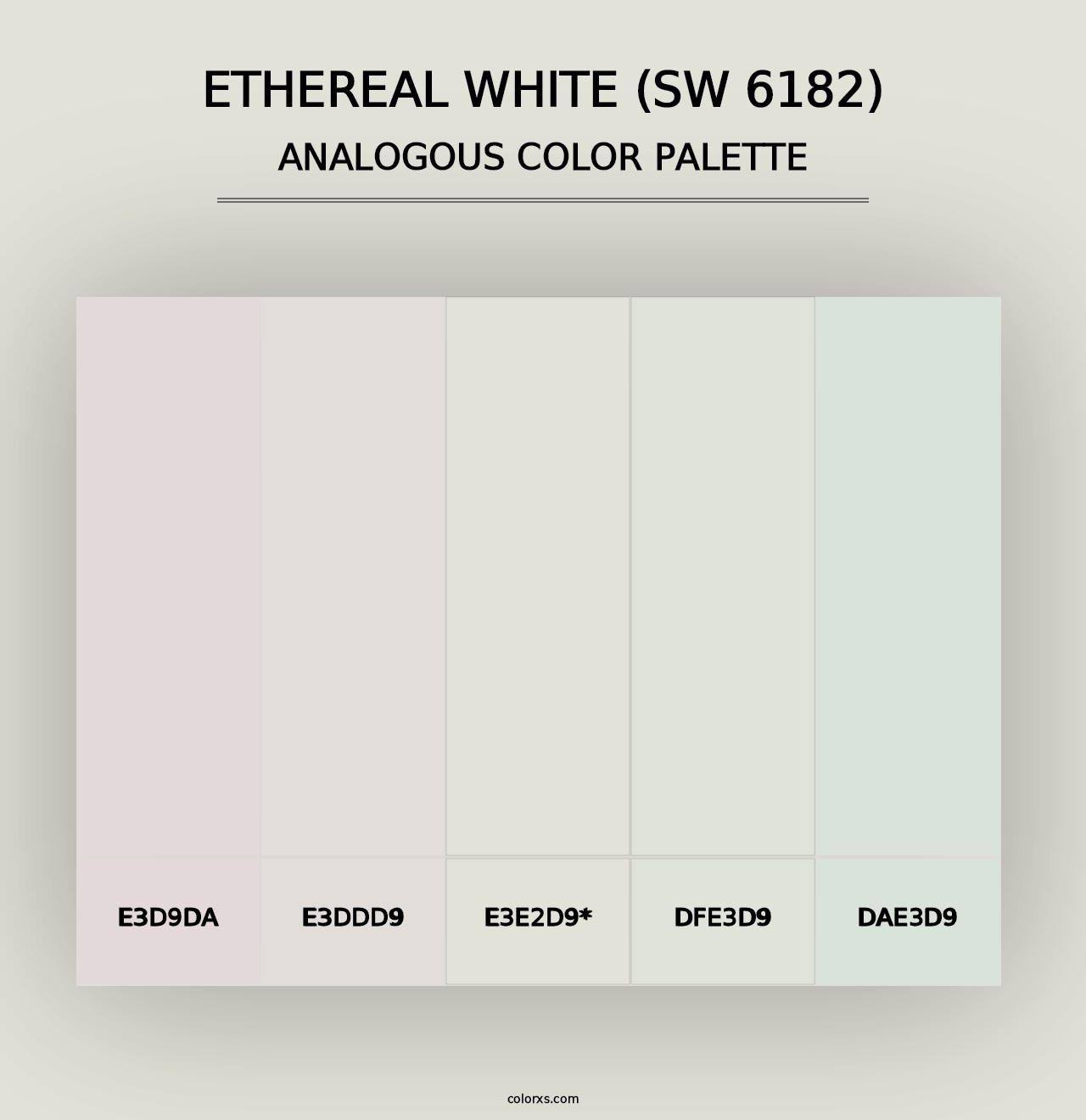 Ethereal White (SW 6182) - Analogous Color Palette