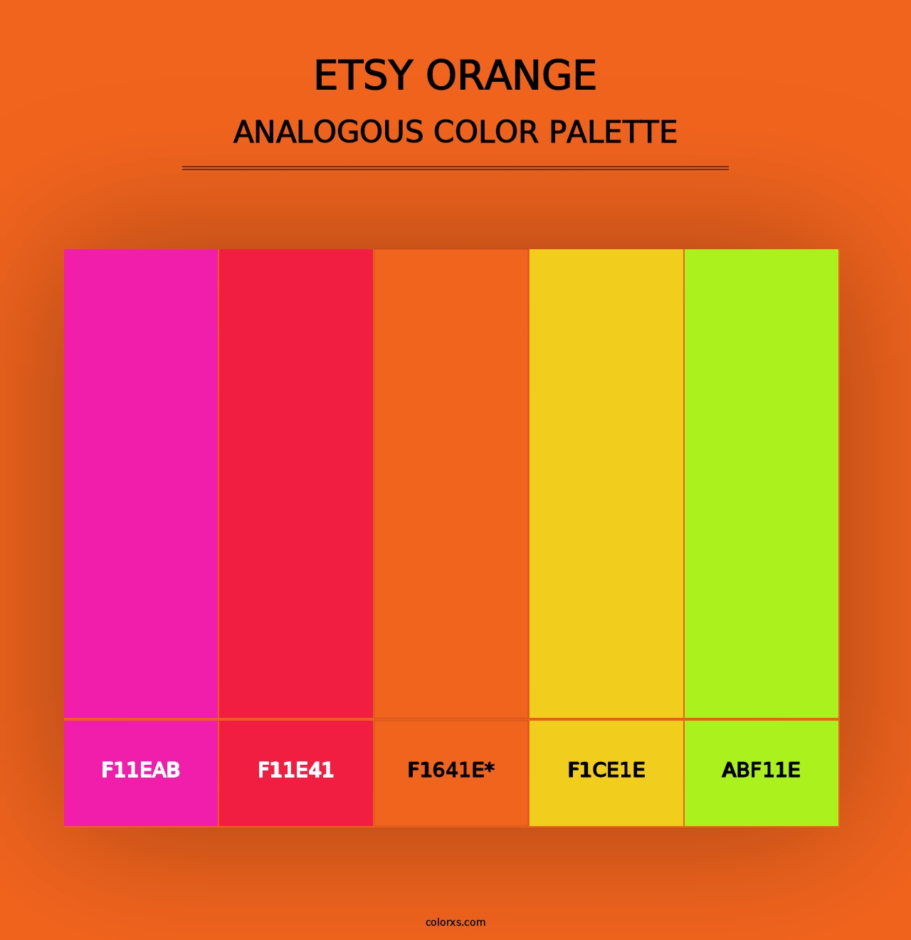 Etsy Orange - Analogous Color Palette