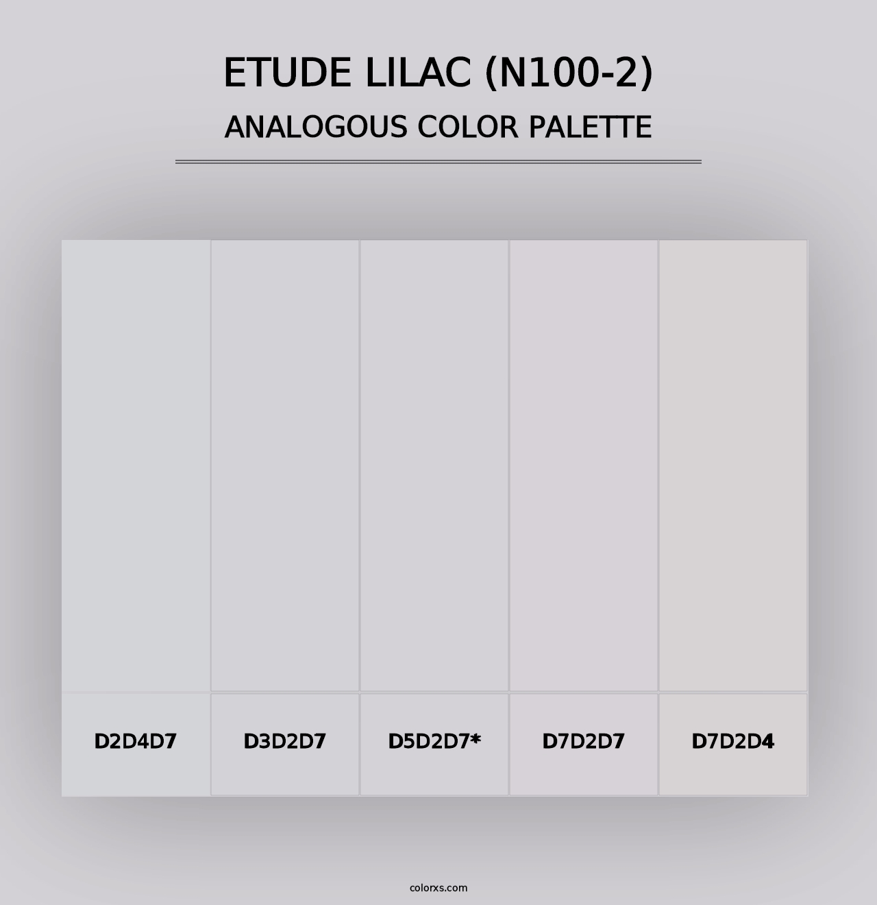 Etude Lilac (N100-2) - Analogous Color Palette