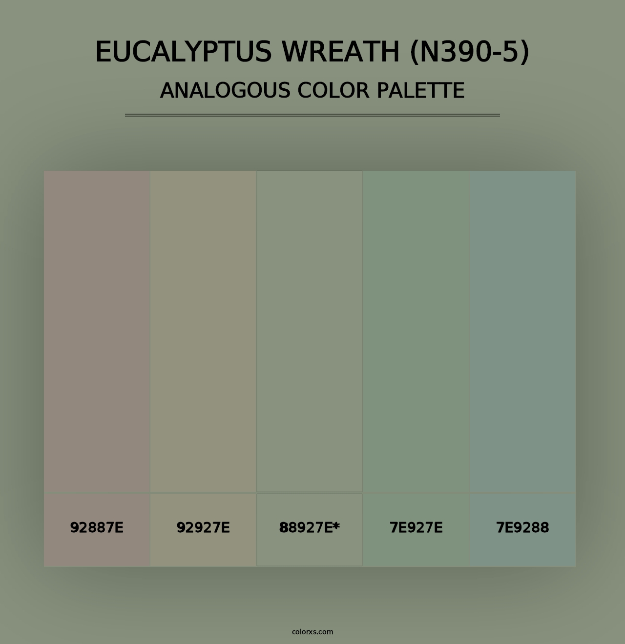 Eucalyptus Wreath (N390-5) - Analogous Color Palette