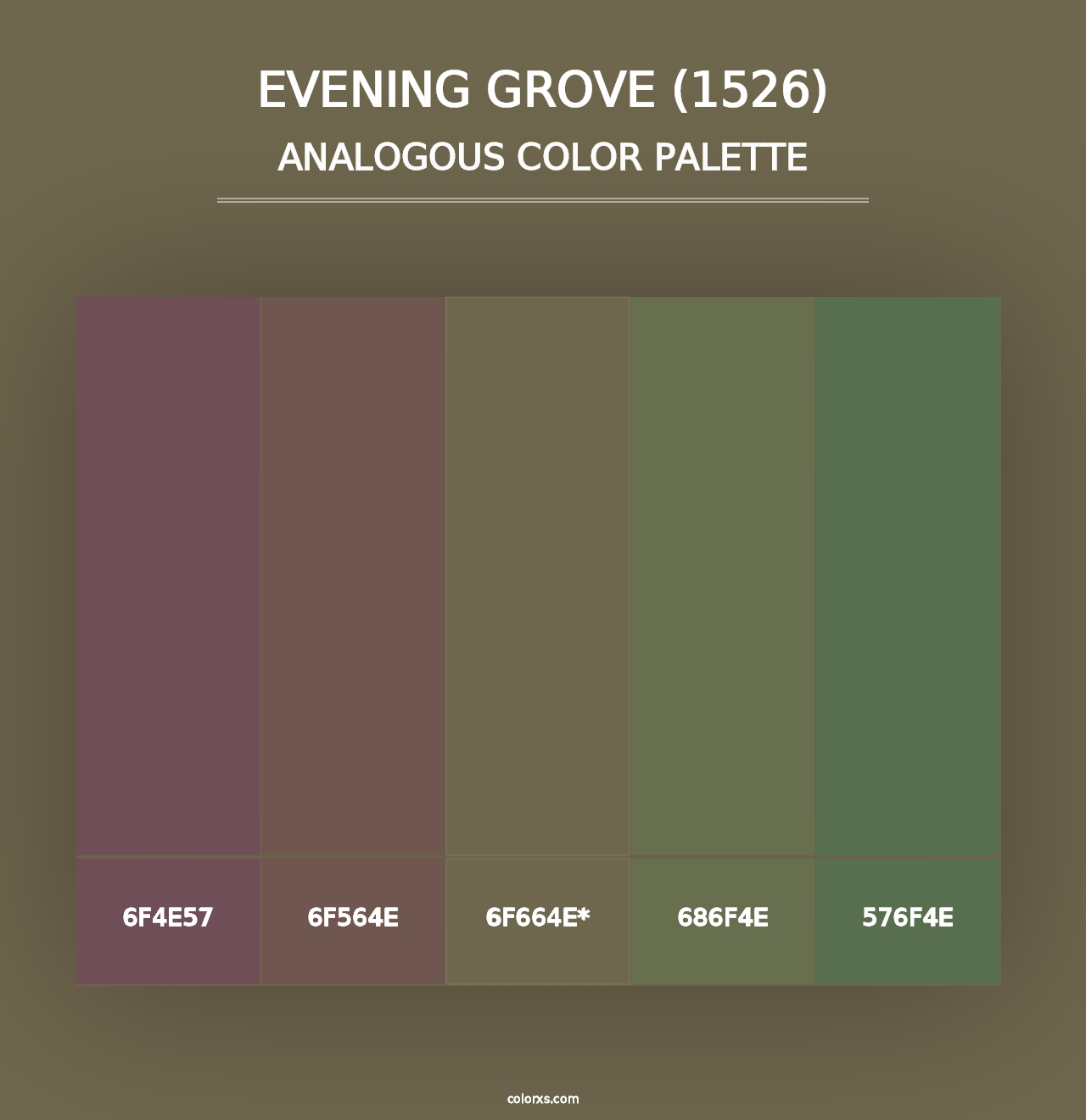 Evening Grove (1526) - Analogous Color Palette