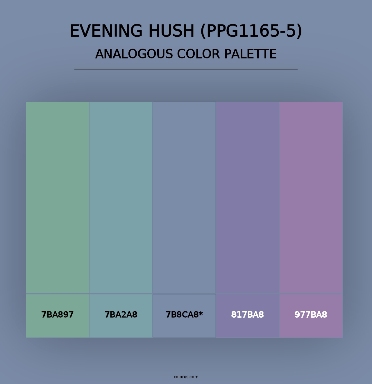 Evening Hush (PPG1165-5) - Analogous Color Palette