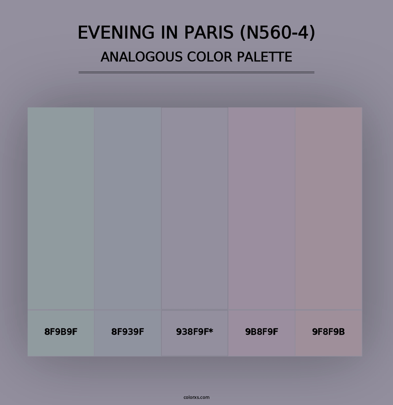 Evening In Paris (N560-4) - Analogous Color Palette