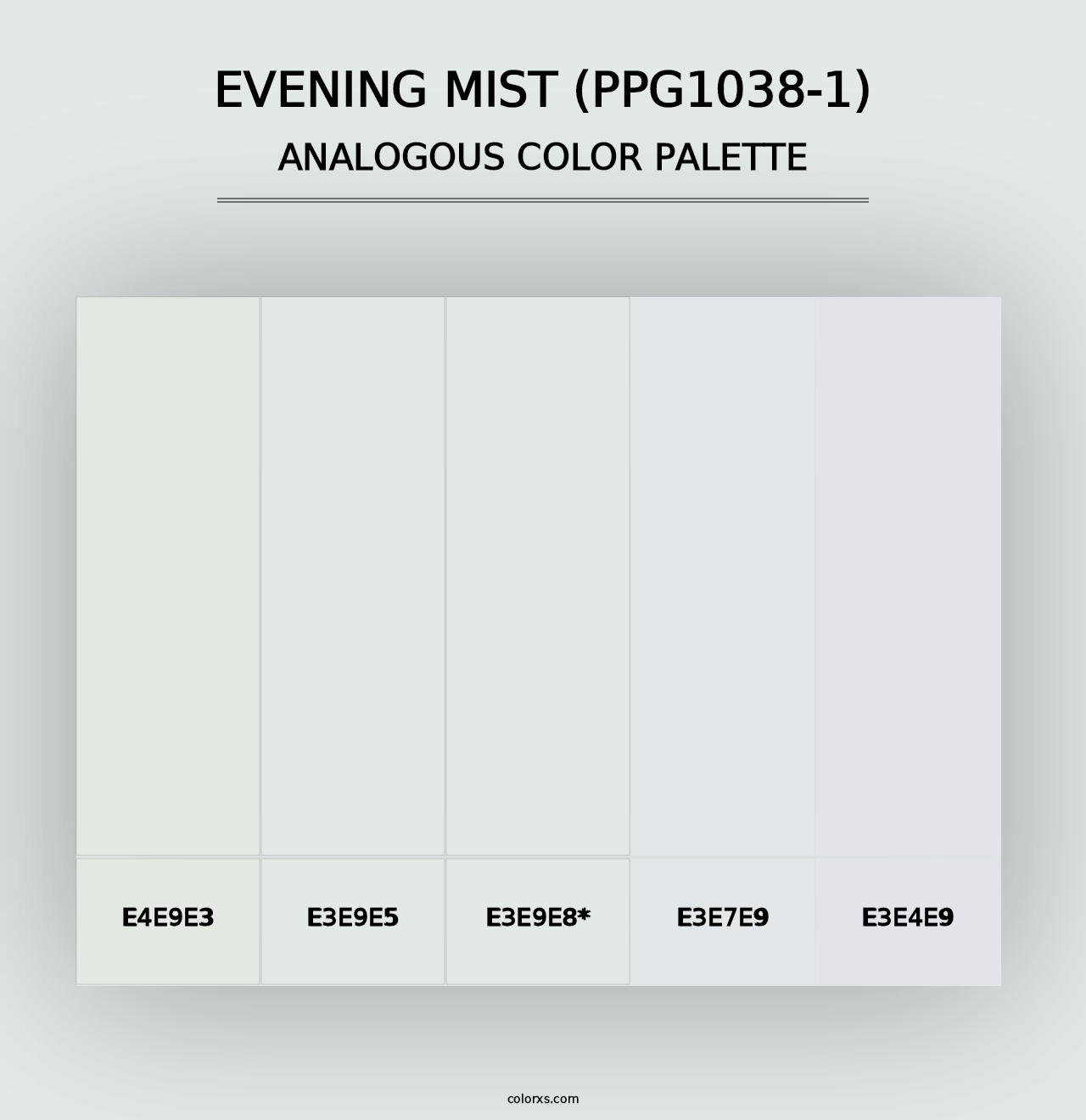 Evening Mist (PPG1038-1) - Analogous Color Palette