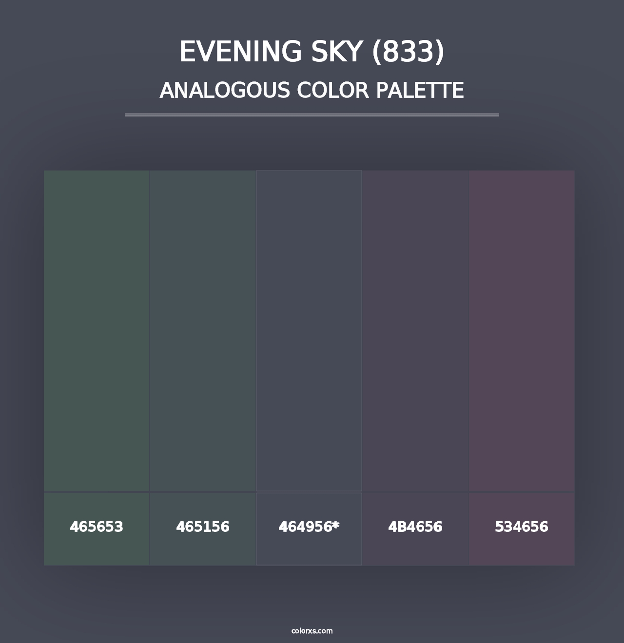 Evening Sky (833) - Analogous Color Palette