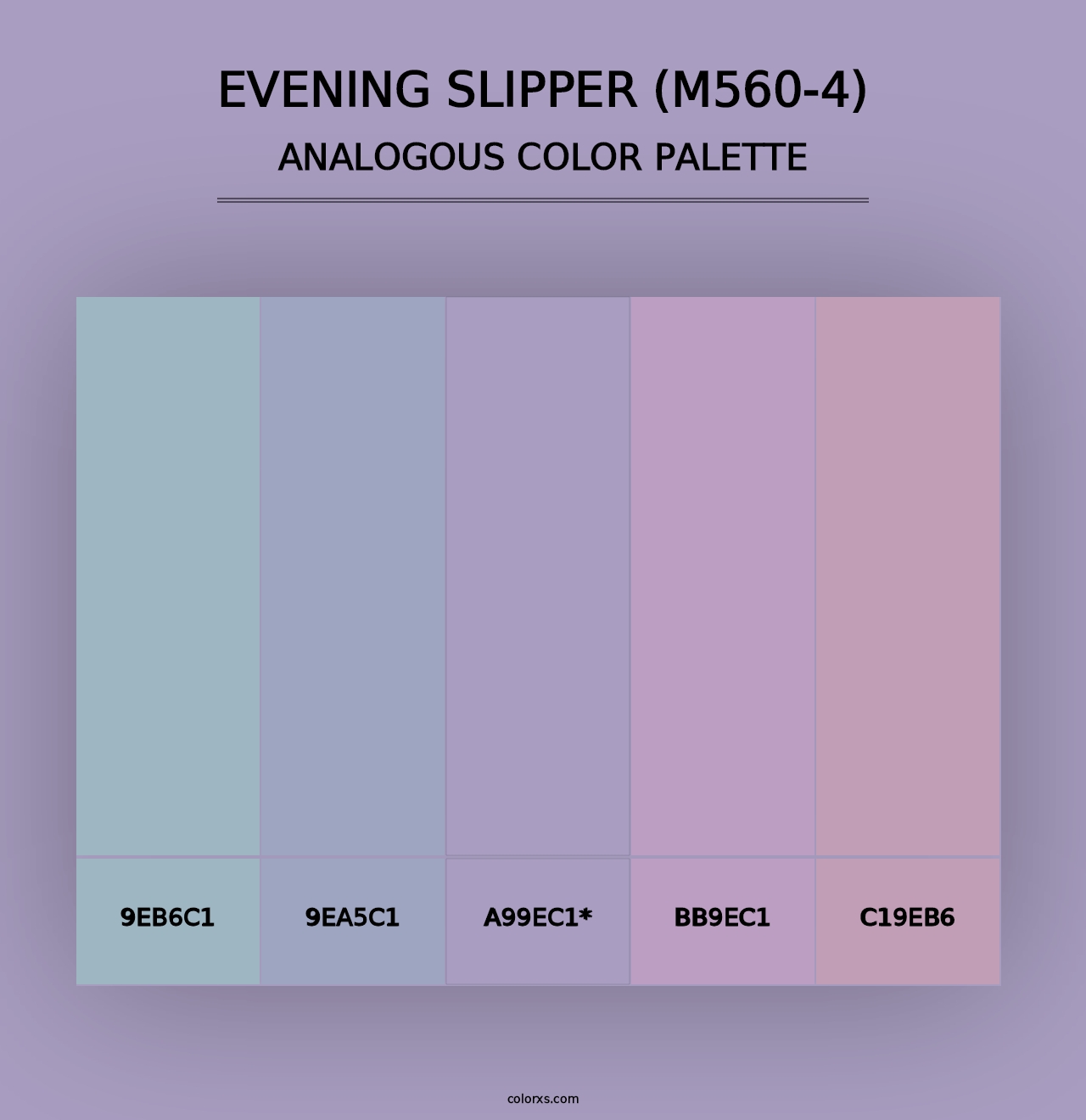 Evening Slipper (M560-4) - Analogous Color Palette