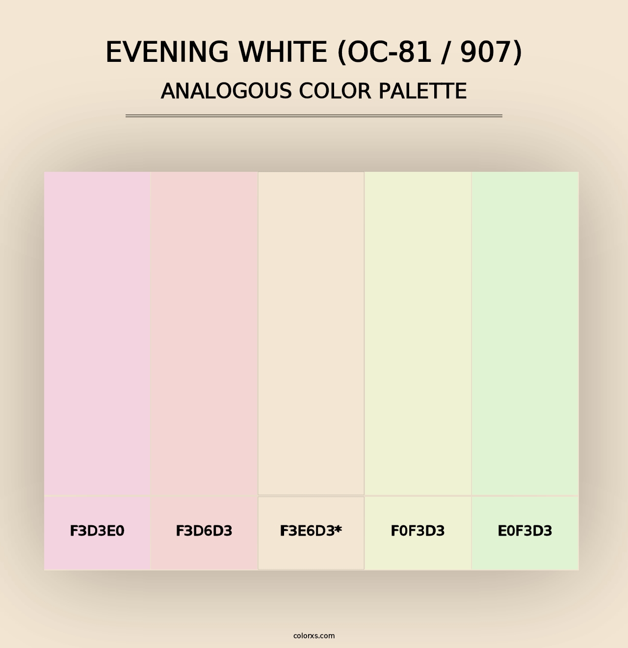 Evening White (OC-81 / 907) - Analogous Color Palette