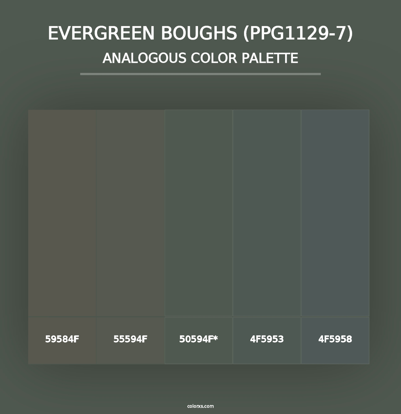 Evergreen Boughs (PPG1129-7) - Analogous Color Palette