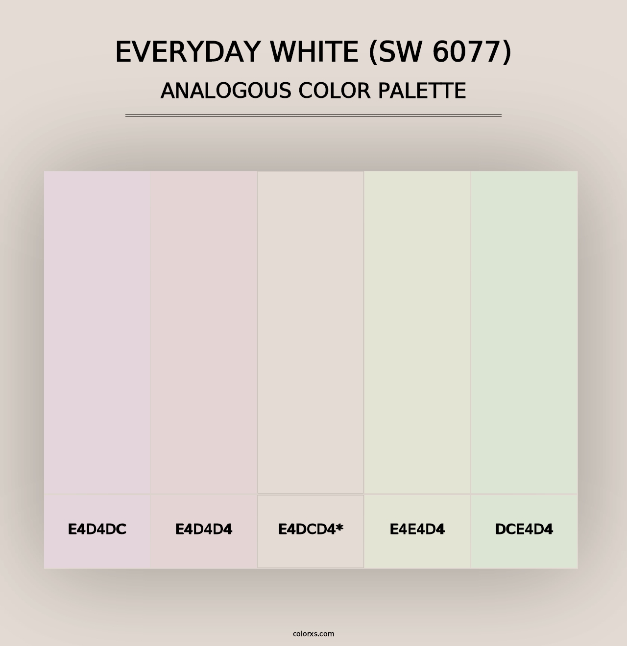 Everyday White (SW 6077) - Analogous Color Palette