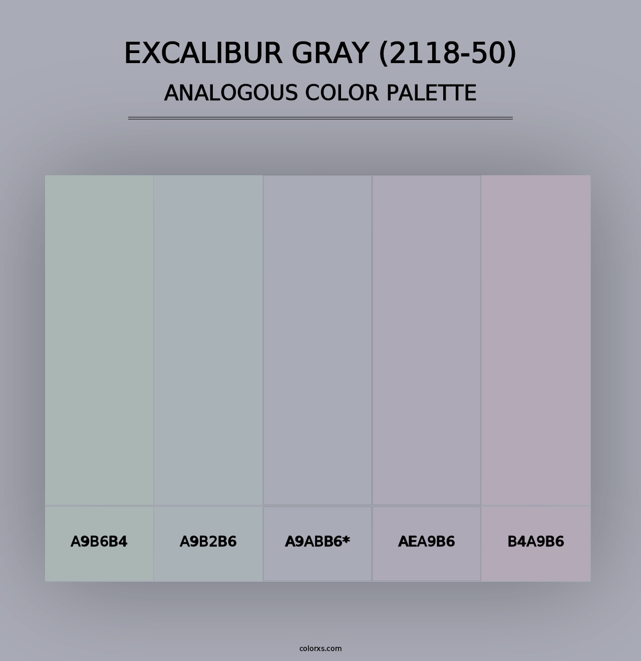 Excalibur Gray (2118-50) - Analogous Color Palette