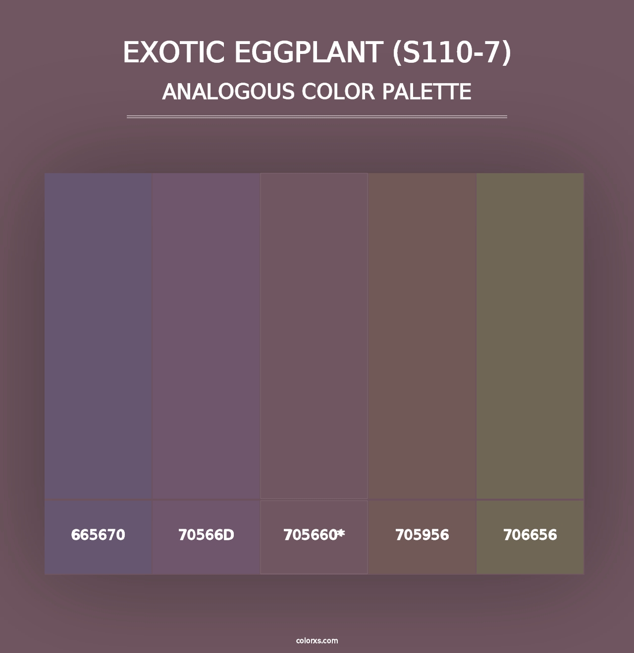 Exotic Eggplant (S110-7) - Analogous Color Palette