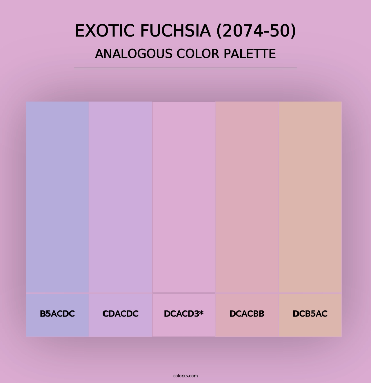 Exotic Fuchsia (2074-50) - Analogous Color Palette