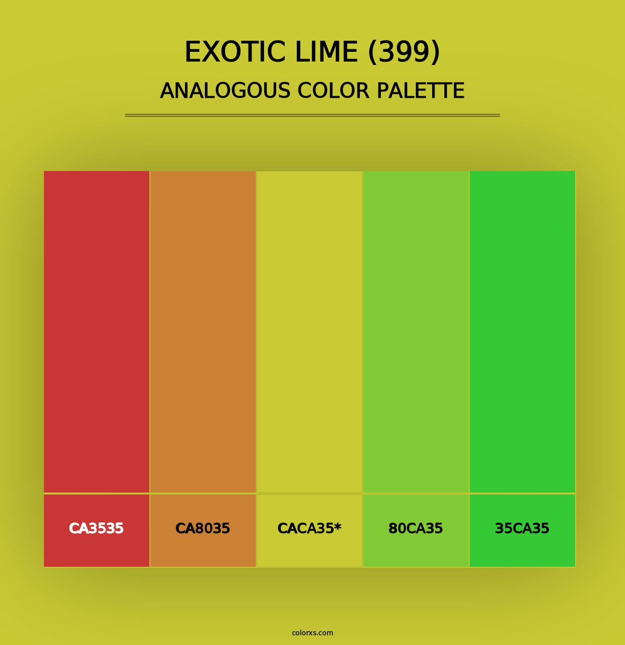 Exotic Lime (399) - Analogous Color Palette